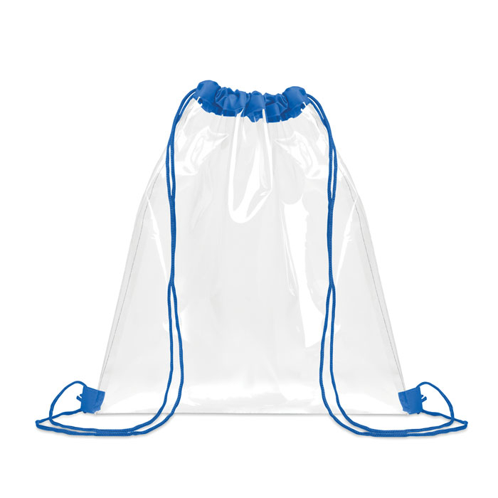Sac à cordon transparent personnalisé en EVA Usee Bleu royal